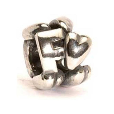 Letter Bead, F - Trollbeads Silver Bead - Centerville C&J Connection, Inc.