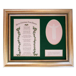 Merry Christmas From Heaven 8 x 10 Framed Remembrance Poem w/Picture - Centerville C&J Connection, Inc.