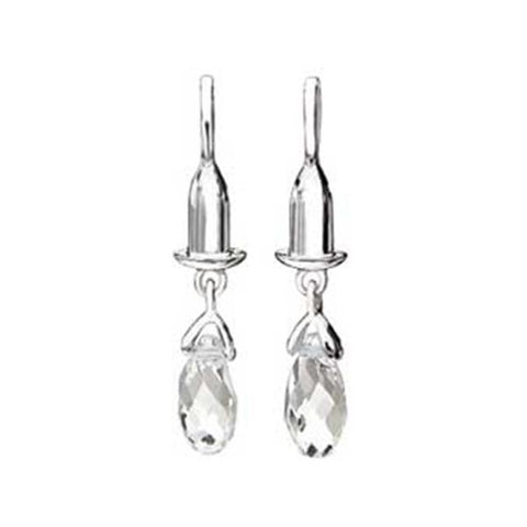 Earring Bead Drops Briolette Clear Swarovski - Centerville C&J Connection, Inc.