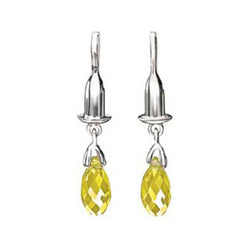 Earring Bead Drops Briolette Yellow Swarovski - Centerville C&J Connection, Inc.