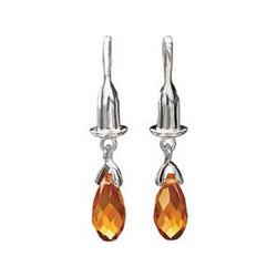 Earring Bead Drops Briolette Orange Swarovski - Centerville C&J Connection, Inc.