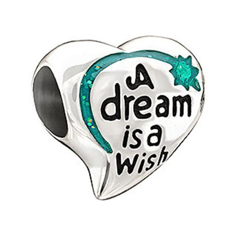 Disney "A Dream is a Wish" - Glitter Enamel - Chamilia Bead - Centerville C&J Connection, Inc.