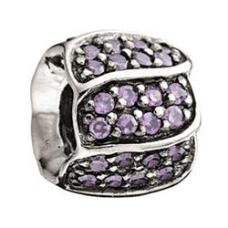 Purple CZ Petals Silver Bead - Chamilia - Centerville C&J Connection, Inc.