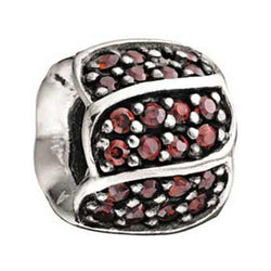 Red CZ Petals Silver Bead - Chamilia - Centerville C&J Connection, Inc.