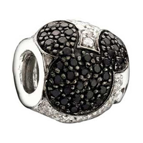 Disney Mickey Jeweled Black & White CZ Bead - Chamilia - Centerville C&J Connection, Inc.