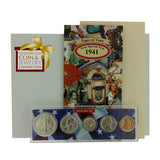 1941 Year Coin Set & Greeting Card : 80th Birthday or 80th Anniversary Gift - Centerville C&J Connection, Inc.