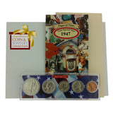 1947 Year Coin Set & Greeting Card : 74th Birthday or 74th Anniversary Gift - Centerville C&J Connection, Inc.