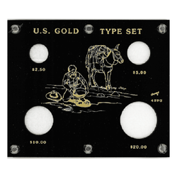 U.S. Gold Type Set Capital Plastics Coin Holder - Black - Centerville C&J Connection, Inc.