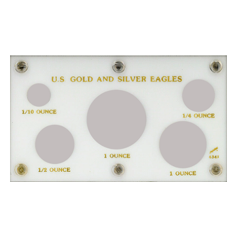 U.S. Gold & Silver Eagles Capital Plastics Coin Holder - White - Centerville C&J Connection, Inc.