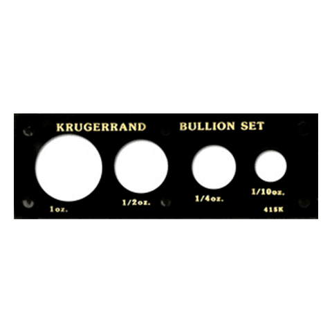 Krugerrand Gold Set (1 oz. - 1/10 oz.) Capital Plastics Coin Holder - Black - Centerville C&J Connection, Inc.