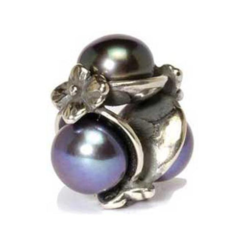 Triple Pearl - Trollbeads Black Silver & Stone Bead - Centerville C&J Connection, Inc.
