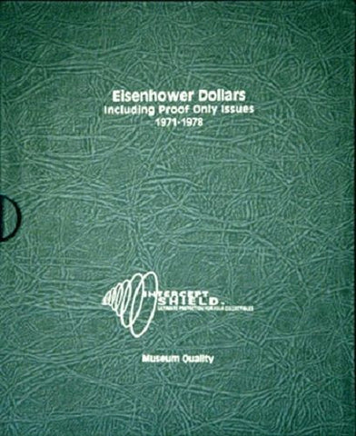 Eisenhower Dollars 1971 - 1978 including Proof, Intercept Shield Album - Centerville C&J Connection, Inc.
