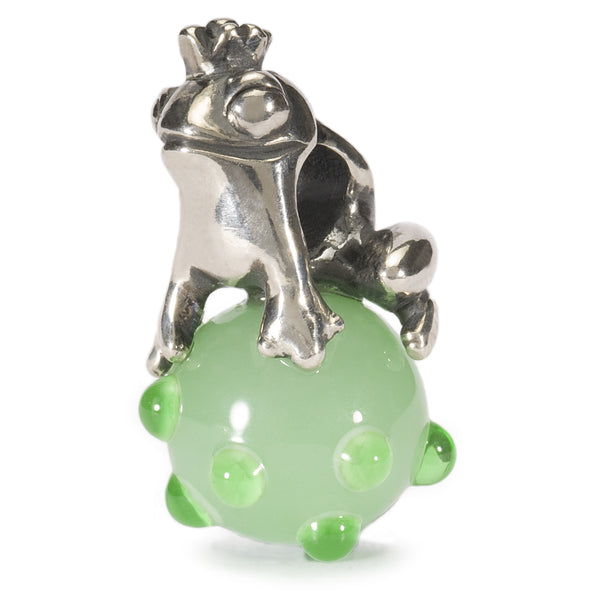 トロールビーズ 正規品 Frog Prince TAGBE-30077 World Tour Frog Prince - Trollbeads Glass and Silver Bead