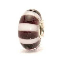 Black & White Stripes - Trollbeads Glass Bead - Centerville C&J Connection, Inc.