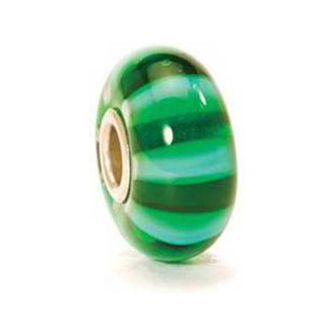Green Stripe - Trollbeads Glass Bead - Centerville C&J Connection, Inc.