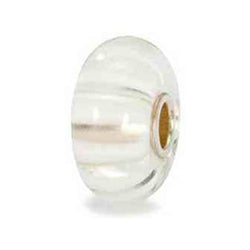 White Stripe - Trollbead Glass Bead - Centerville C&J Connection, Inc.