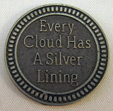 Every Cloud Has a Silver Lining Pewter Pocket Token PT465 - Centerville C&J Connection, Inc.