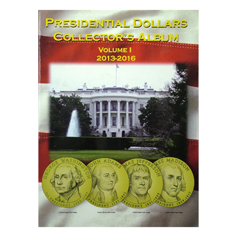 Presidential Dollar Collector's Album Volume 1 2013 -2016  H.E. Harris Coin Folder - Centerville C&J Connection, Inc.