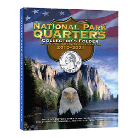 National Park Quarters 4 Panel Cushioned Folder 2010 - 2021 Whitman Coin Folder - Centerville C&J Connection, Inc.