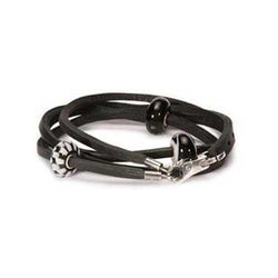 Leather Bracelet, Black 14.2 Inch - Trollbeads - Centerville C&J Connection, Inc.