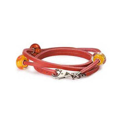 Leather Bracelet, Red 14.2 Inch - Trollbeads - Centerville C&J Connection, Inc.