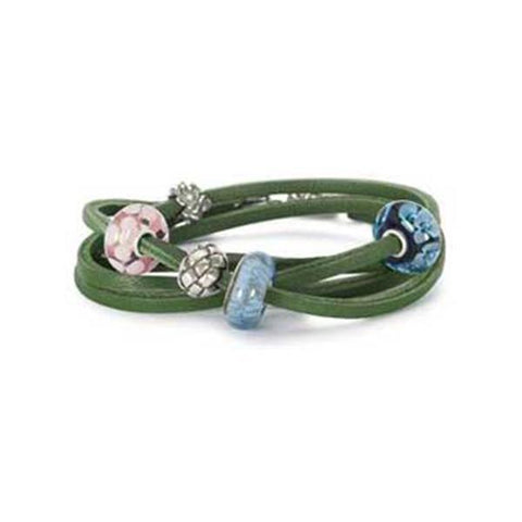 Leather Bracelet, Green 12" - Trollbeads - Centerville C&J Connection, Inc.