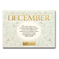 December BIRTHVERSE Bible Birthday Greeting Card - Centerville C&J Connection, Inc.