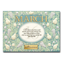 March BIRTHVERSE Bible Birthday Greeting Card - Centerville C&J Connection, Inc.