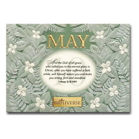 May BIRTHVERSE Bible Birthday Greeting Card - Centerville C&J Connection, Inc.
