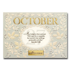 October BIRTHVERSE Bible Birthday Greeting Card - Centerville C&J Connection, Inc.