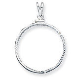 Sterling Silver Coin Bezel - Half Dollar (30mm) - No Coin - Centerville C&J Connection, Inc.