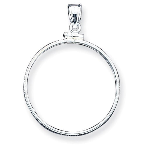 Sterling Silver Coin Bezel - Half Dollar (30mm) - No Coin - Centerville C&J Connection, Inc.
