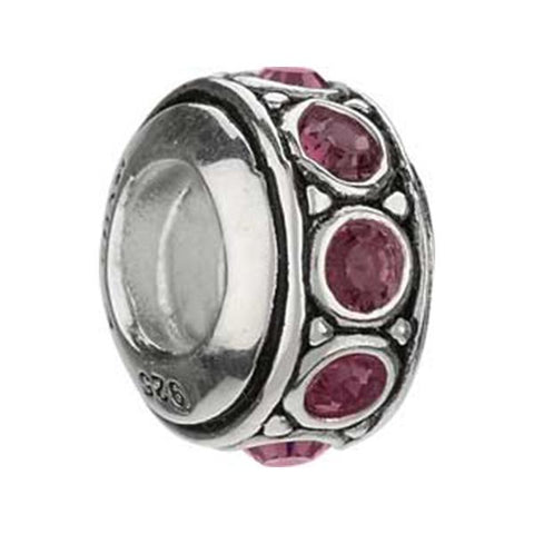 February Amethyst Swarovski Wheel Bead - Chamilia - Centerville C&J Connection, Inc.