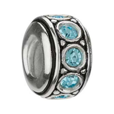 March Aquamarine Swarovski Wheel Bead - Centerville C&J Connection, Inc.