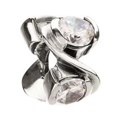 Silver Forever Clear CZ Bead - Chamilia - Centerville C&J Connection, Inc.