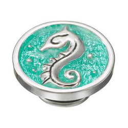 Kameleon Jewelry Silver Seahorse on Green JewelPop - Centerville C&J Connection, Inc.