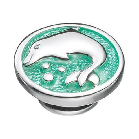 Kameleon Jewelry Silver Dolphin on Green JewelPop - Centerville C&J Connection, Inc.