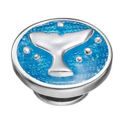 Kameleon Jewelry Silver Whale Tail on Blue JewelPop - Centerville C&J Connection, Inc.