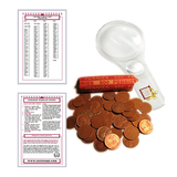 Lincoln Wheat Penny Cent Starter Collection Kit, 50 Wheat Cents [Roll] Dated 1940 and Earlier with Magnifier & Checklist - Centerville C&J Connection, Inc.
