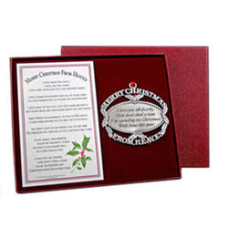 Pewter Merry Christmas From Heaven Ornament & Bookmark - Centerville C&J Connection, Inc.
