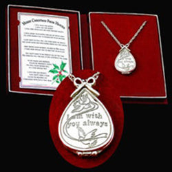 Silver Merry Christmas From Heaven Locket - Centerville C&J Connection, Inc.