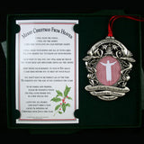 Pewter Merry Christmas From Heaven Picture Ornament - Centerville C&J Connection, Inc.