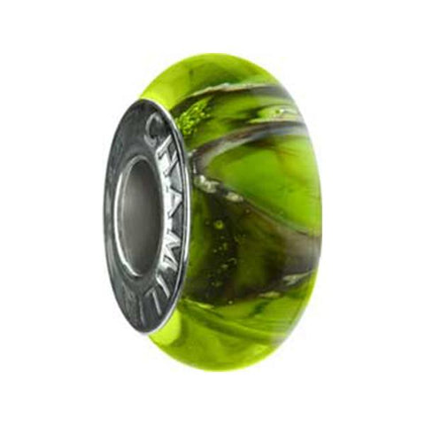 Murano Glass Green Silver Peaks Bead - Chamilia - Centerville C&J Connection, Inc.