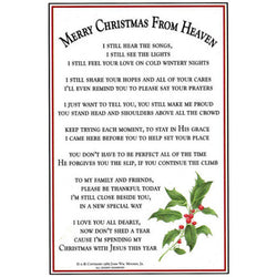 Mooney TunCo Merry Christmas from Heaven Bookmark - Centerville C&J Connection, Inc.