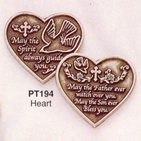Heart Pewter Pocket Token PT194 - Centerville C&J Connection, Inc.