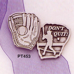 Baseball Don't Quit Pewter Pocket Token PT453 - Centerville C&J Connection, Inc.