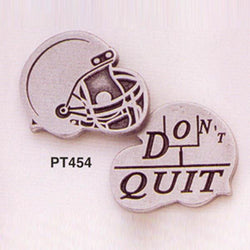 Football / Don't Quit Pewter Pocket Token PT454 - Centerville C&J Connection, Inc.