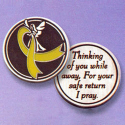 Yellow Ribbon Pewter Pocket Token - Centerville C&J Connection, Inc.