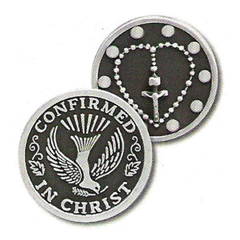 Confirmation Rosary Pewter Pocket Token - Centerville C&J Connection, Inc.