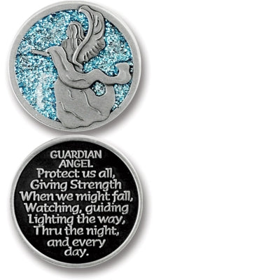 Guardian Angel Enameled Companion Coin / Pocket Token PT627 - Centerville C&J Connection, Inc.